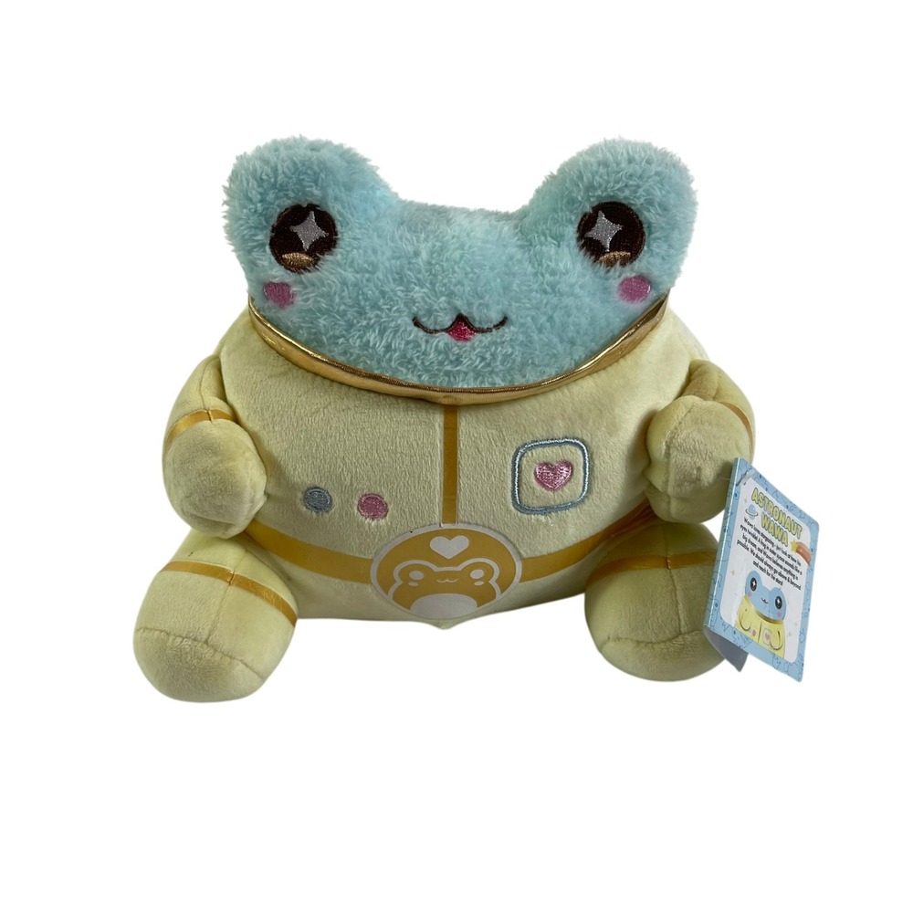 Cuddle Barn Goals Kawaii Astronaut Frog Wawa Plush 8" Stuffed Toy Lovey
